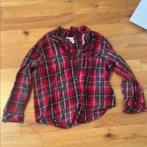 Victoria's Secret Red and Green Pajama Set Intimates